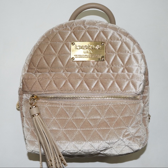 bebe quilted mini backpack